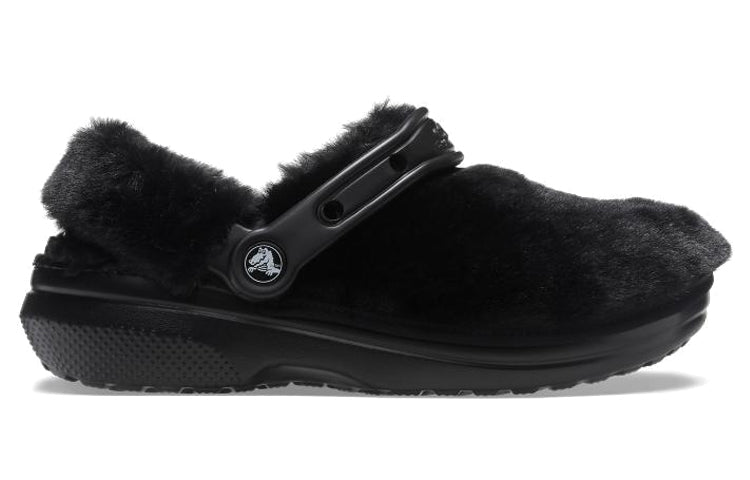 Crocs Classic Fur Sure Slip On Clogs 'Black' 207303-001