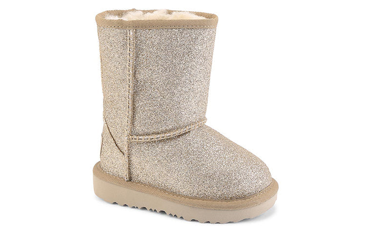 UGG Classic Short II Glitter (Big Kids) Gold 1111852K-GOLD