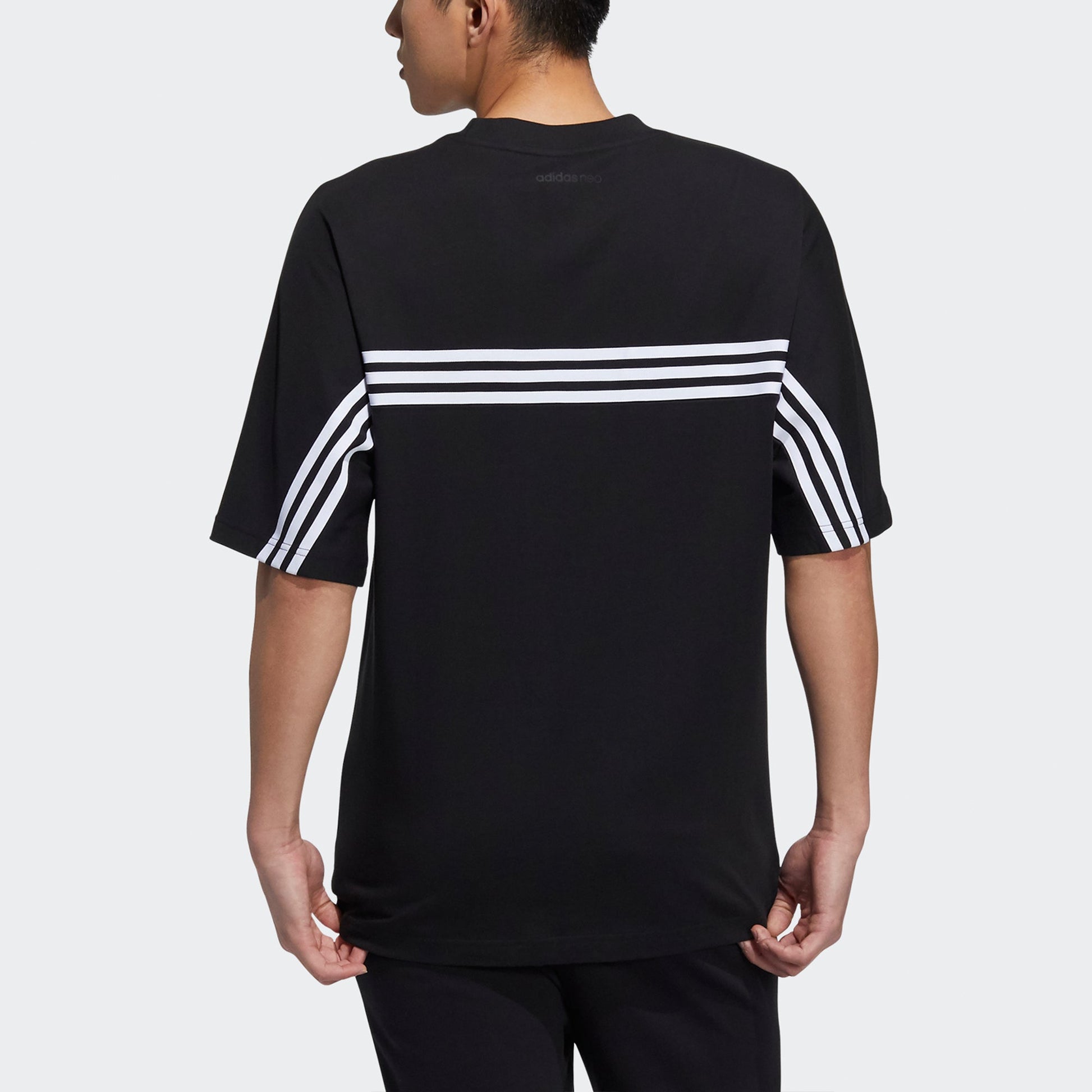 adidas neo M Brlv Tee2 Casual Sports Round Neck Short Sleeve Black H59450
