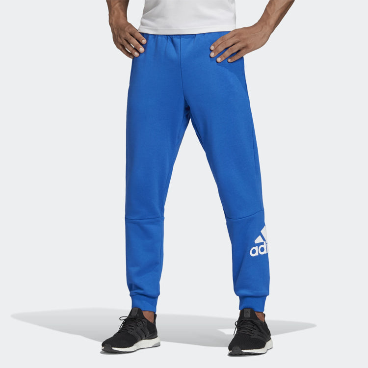 adidas Sports Training Printed Logo Pants Men's Blue FL3936