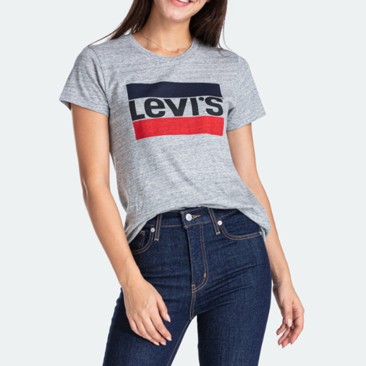 Levis Round Neck Printing Short Sleeve Gray 17369-0303
