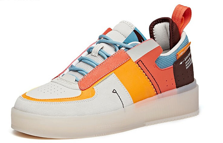 ANTA Skateboarding Series Sneakers 'White Orange Brown' 912048020-4