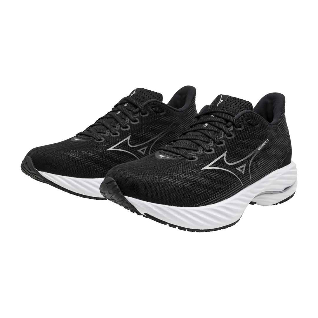 (WMNS) Mizuno Wave Rider 27 4E Running Sneakers 'Black' J1GD240622