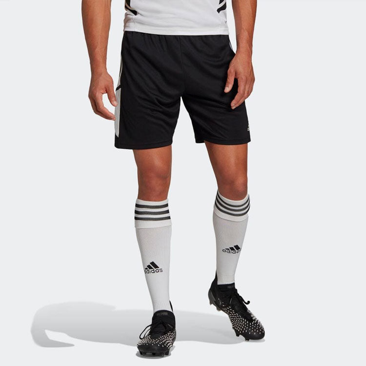 Men's adidas Contrasting Colors Stripe Straight Sports Shorts Black H21259