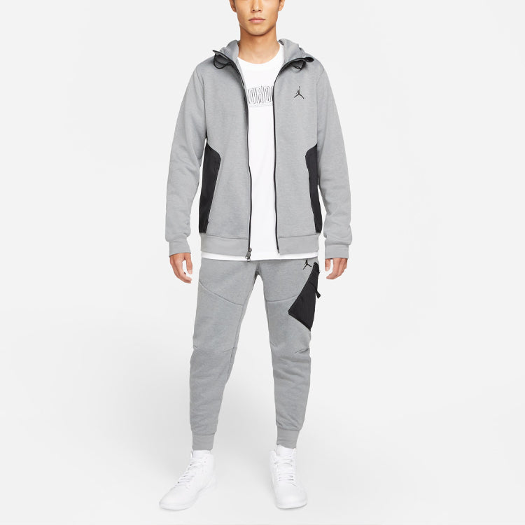 Men's Air Jordan Athleisure Casual Sports Running Knit Long Pants/Trousers Gray DA9853-091