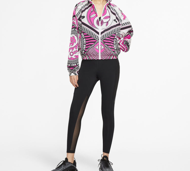 (WMNS) Nike Sportswear Printing Zipper Jacket Purple/Red CJ3882-623