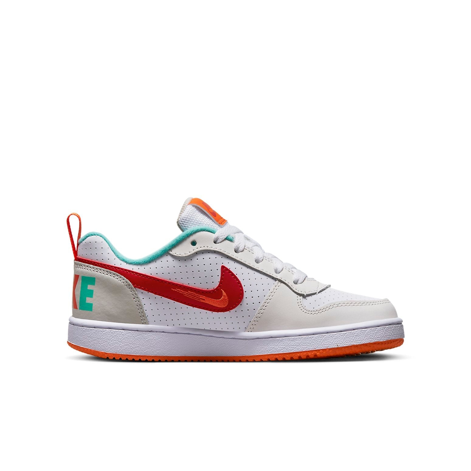 (GS) Nike Court Borough Low 2 'Summit White University Red' FD4635-161