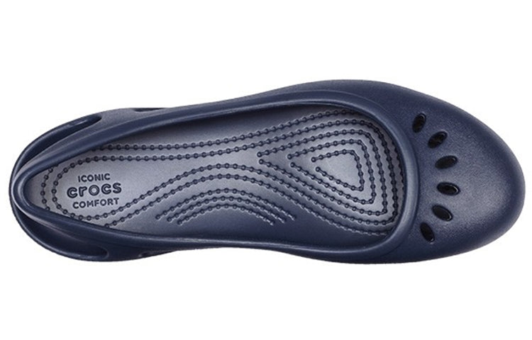 (WMNS) Crocs Kadee Flat Deep Blue Sandals 205077-410