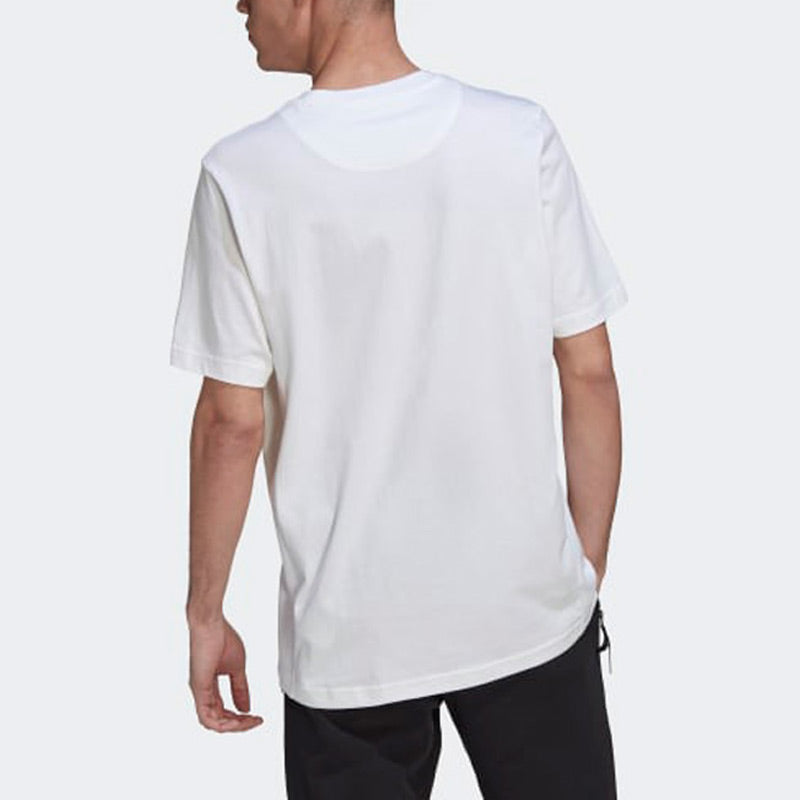 Men's adidas Internal Tee Athleisure Casual Sports Solid Color Logo Breathable Short Sleeve White T-Shirt HJ9806