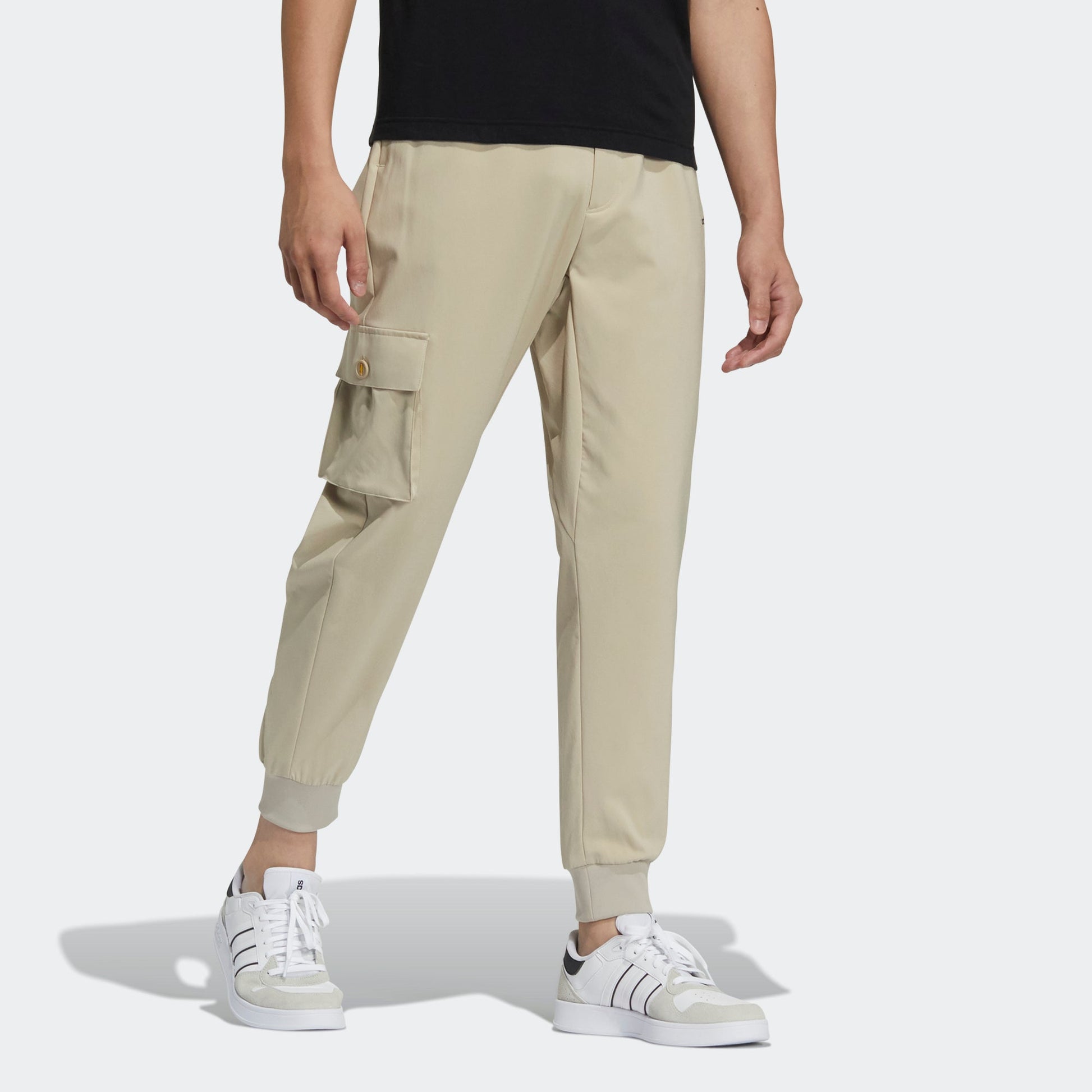 adidas neo M Ssjan Carg Tp Casual Sports Bundle Feet Woven Long Pants Khaki GP4846