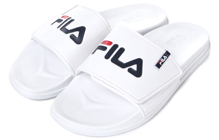 FILA Velcro Sports Slippers White Korean Version 1SM00556_100