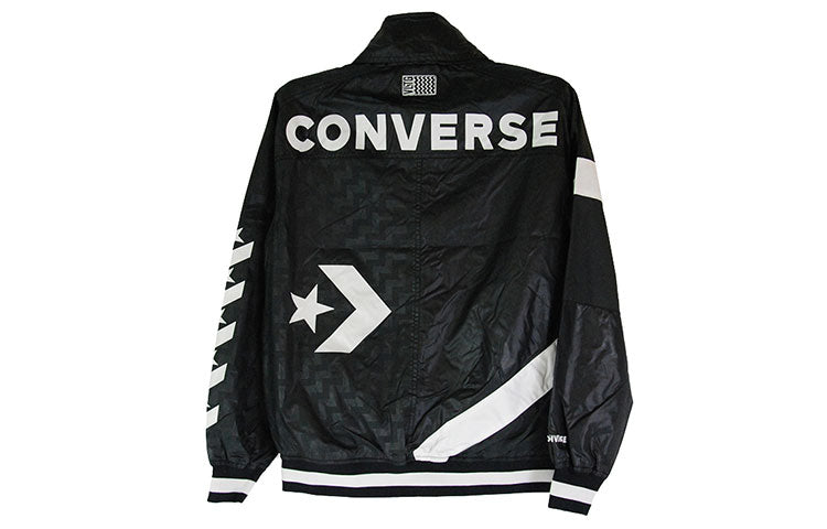 (WMNS) Converse Casual Sports Logo Hooded Jacket Black 10017653-A01