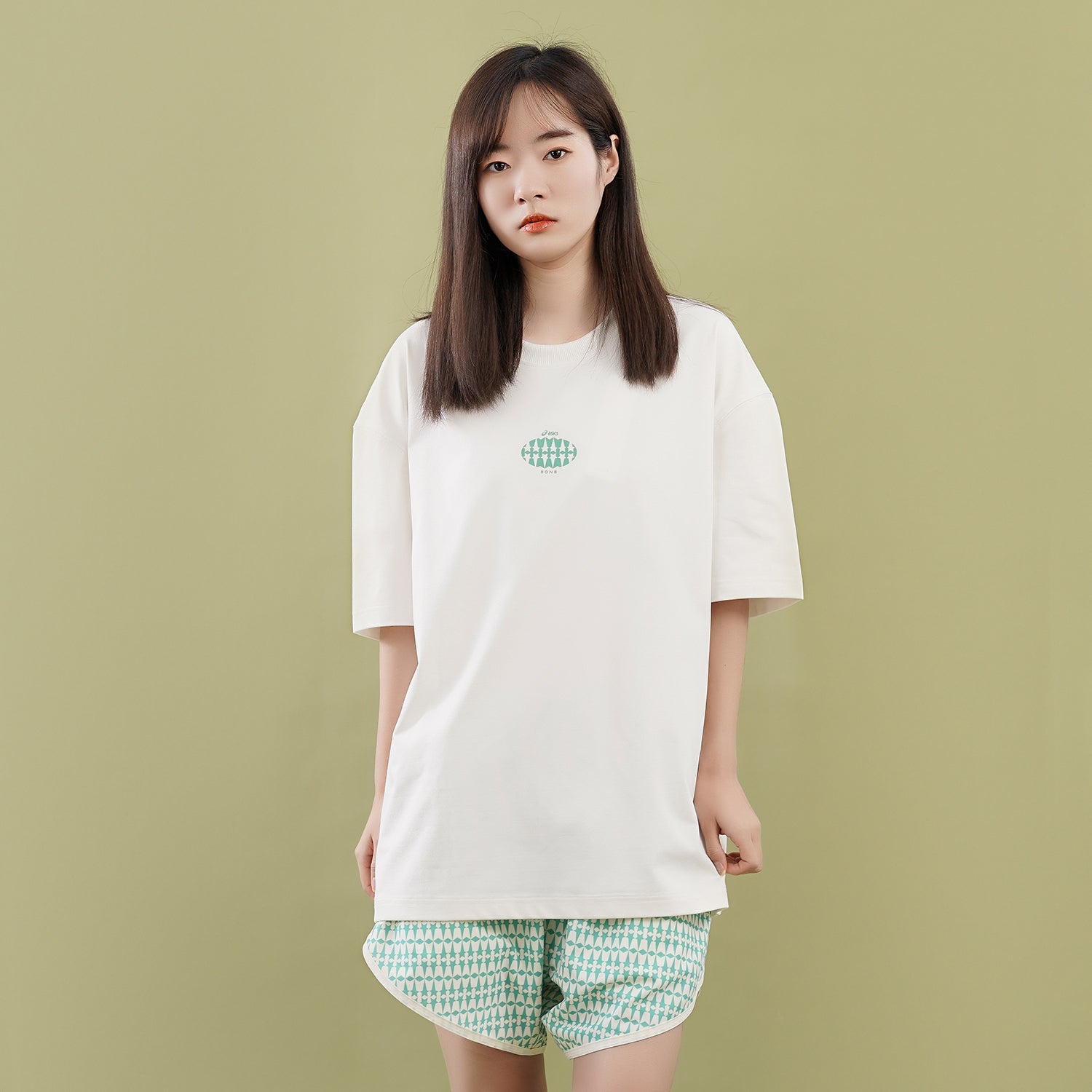 ASICS x 8ON8 Crossover Logo Sports Loose Round Neck Short Sleeve Couple Style White 2203A122-200