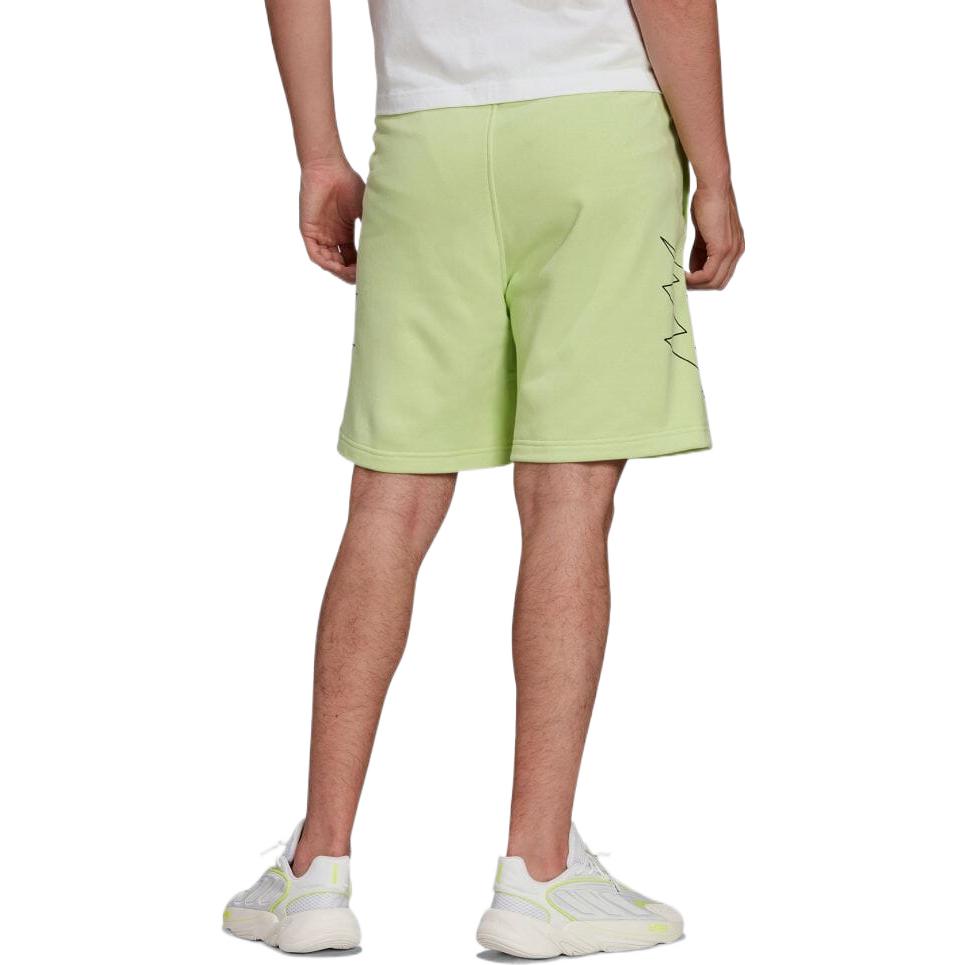 Men's adidas Pattern Printing Straight Elastic Waistband Shorts Light Yellow HE7046