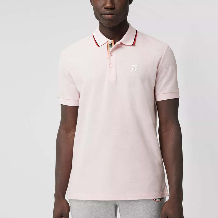 Men's Burberry SS21 Pattern Polo Shirt Pink 80375951