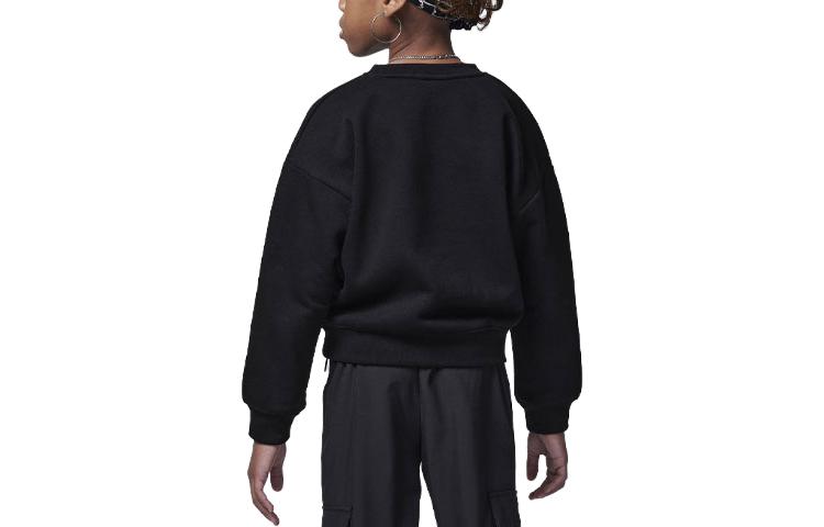 (GS) Air Jordan Essential Crew Sweatshirt 'Black' 35C387-GAY
