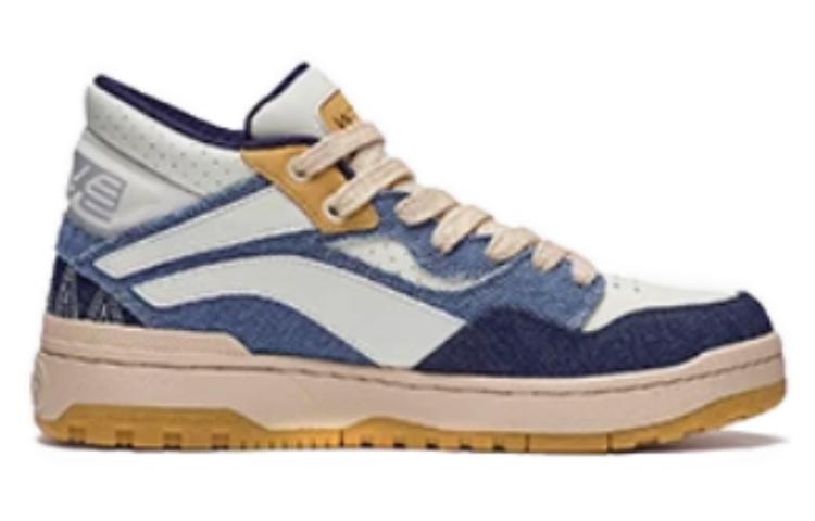Li-Ning Wave Mid Classic Skate Shoes 'Blue White' AGCT223-4