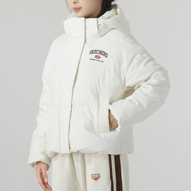 (WMNS) Skechers Casual Down Jacket 'White' L423W037-0074