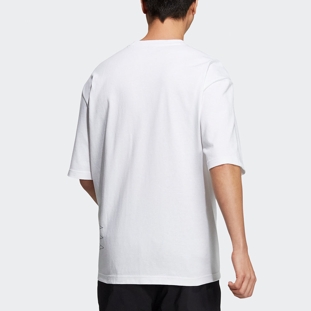 adidas St Rlx Game Tee Casual Sports Breathable Printing Short Sleeve White H40194