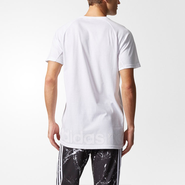 adidas Causual Sports Ventilate Printing Round Collar Male White CD6664