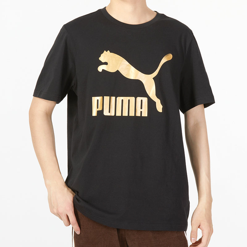 PUMA Classics Metallic Logo T-Shirt 'Black' 621559-01