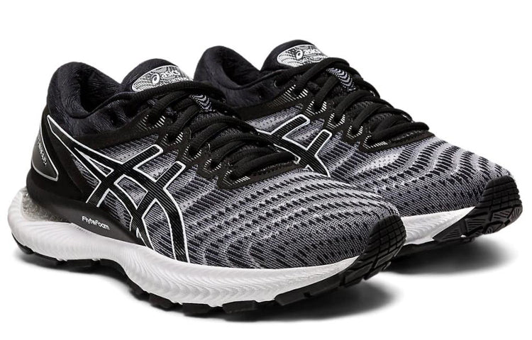 (WMNS) ASICS Gel-Nimbus 22 Wide 'White Black' 1012A586-100