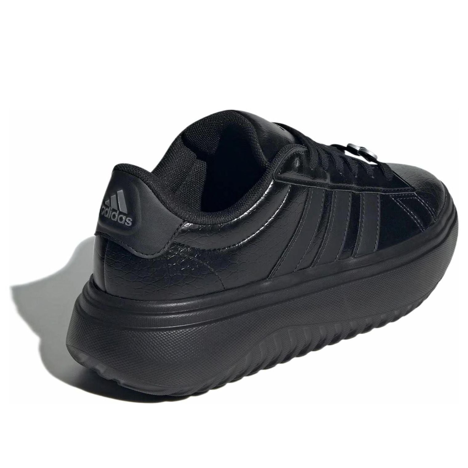 (WMNS) adidas Grand Court Platform 'All Black' JH8668