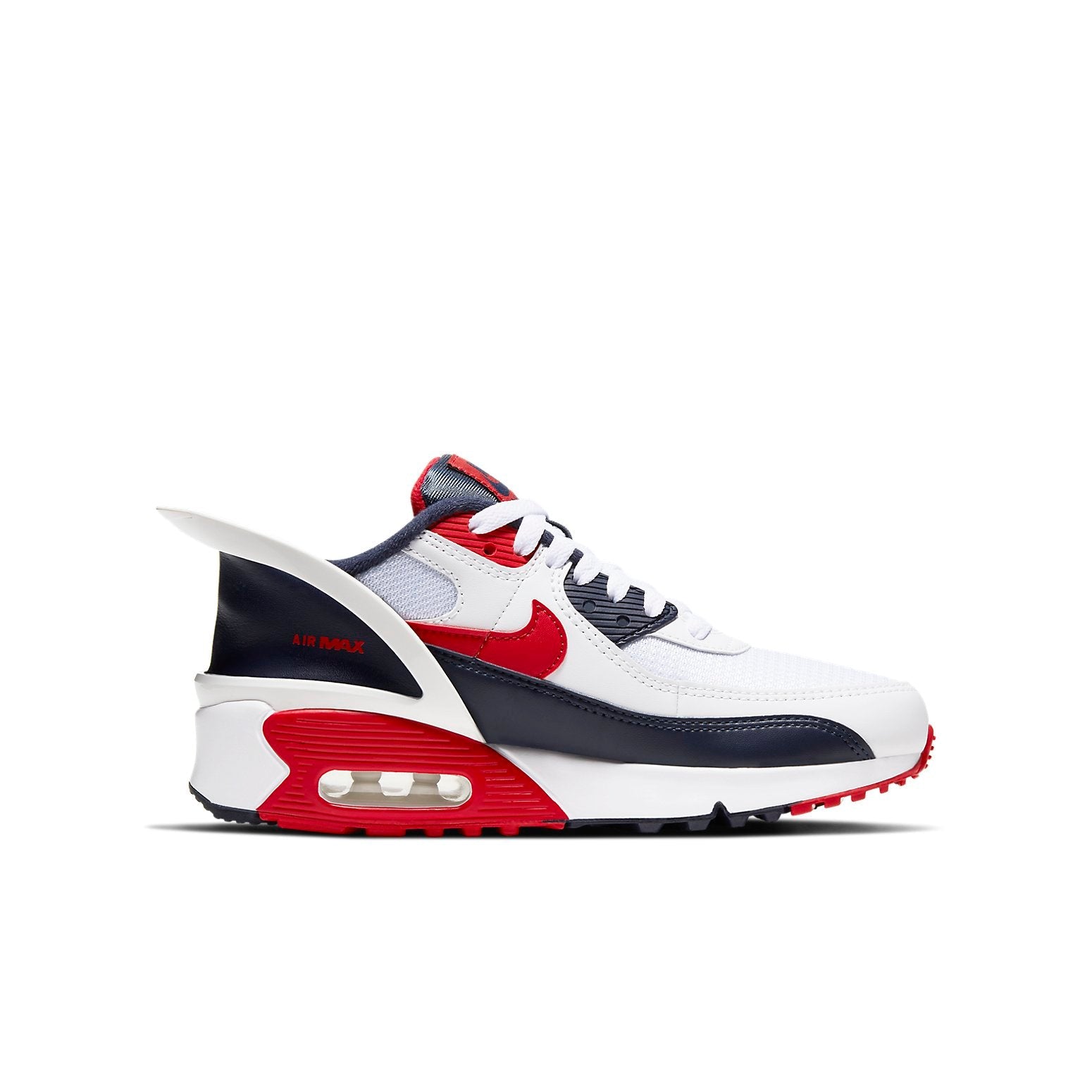 (GS) Nike Air Max 90 FlyEase 'White University Red' CV0526-104
