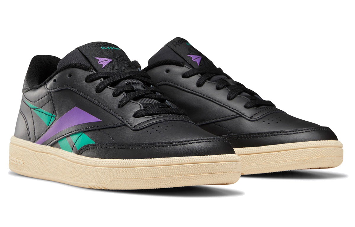 (WMNS) Reebok Club C 85 Black/Purple DV7251