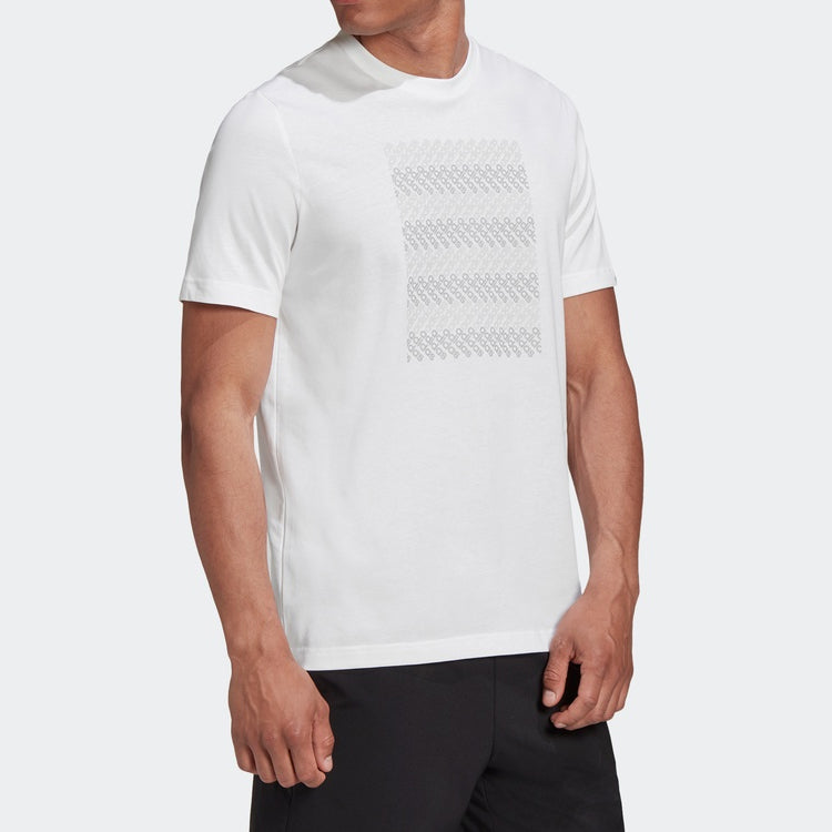 adidas M Lg Grd T Training Sports Short Sleeve White GD5909