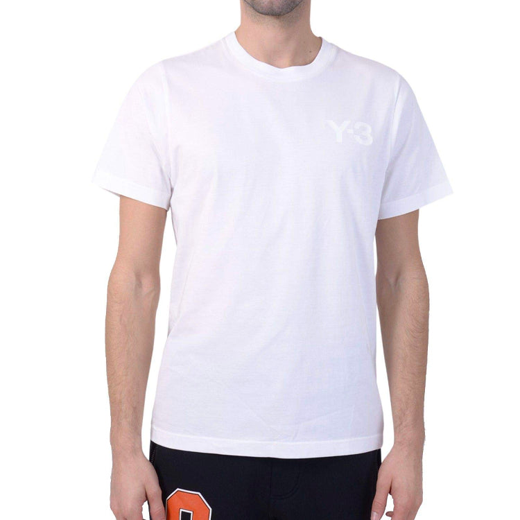 Y-3 Solid Color Minimalistic Round Neck Short Sleeve Unisex White CE8741