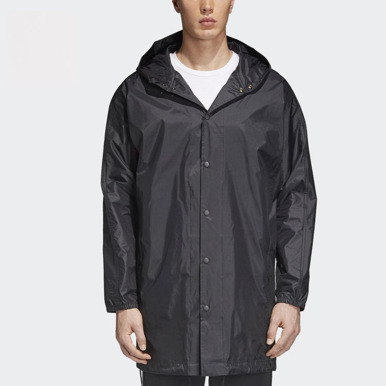 adidas originals Athleisure Casual Sports Long Jacket Black CW1317