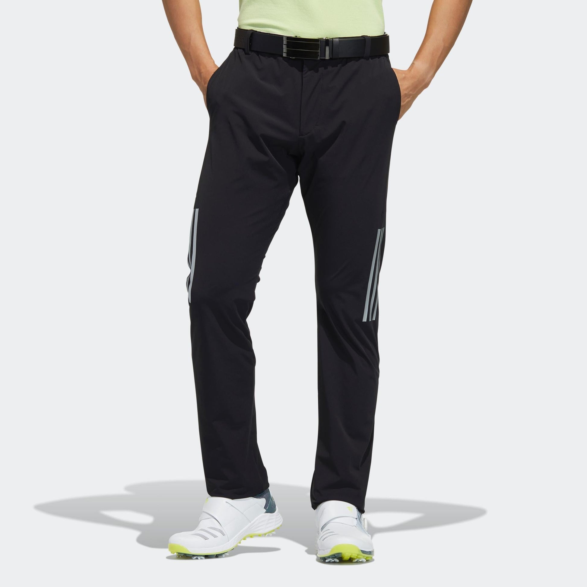 adidas Solid Color Stripe Straight Sports Pants Men's Black GM3778