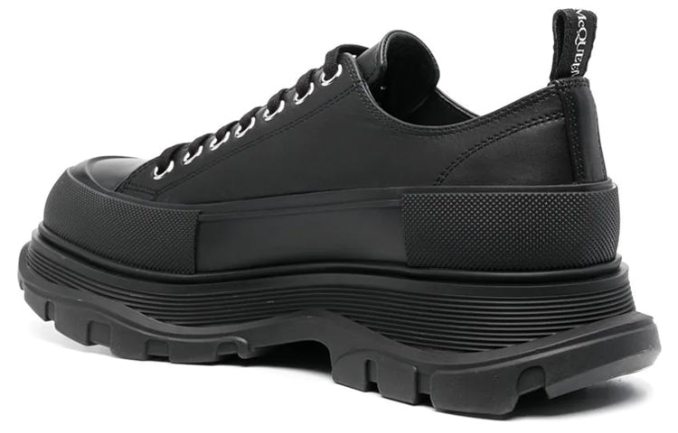 Alexander McQueen Tread Slick Canvas Sneakers 'All Black' 705662WHZ621081