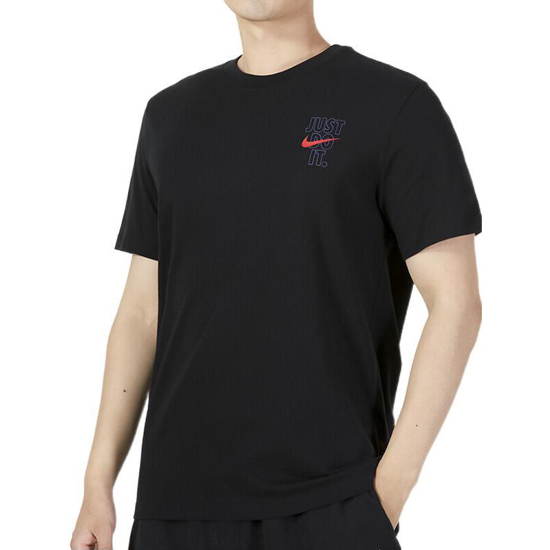 Men's Nike As Nsw Gaokao Ss Tee Athleisure Casual Sports Alphabet Round Neck Short Sleeve Black T-Shirt DX0322-010