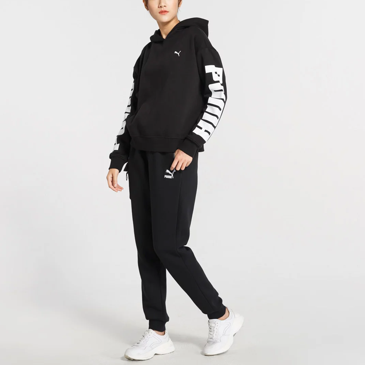 (WMNS) PUMA Rebel Full Zip Hoodie 'Black' 581629-01