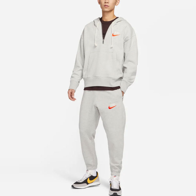Nike Trend Capsule Series Sports Breathable Training Casual Bundle Feet Elastic Waistband Long Pants Gray DM5272-050