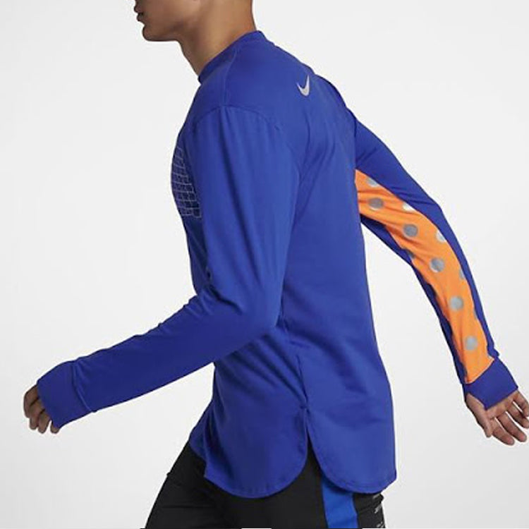 Nike Alphabet Pattern Printing Sports Long Sleeves Blue BQ8183-405