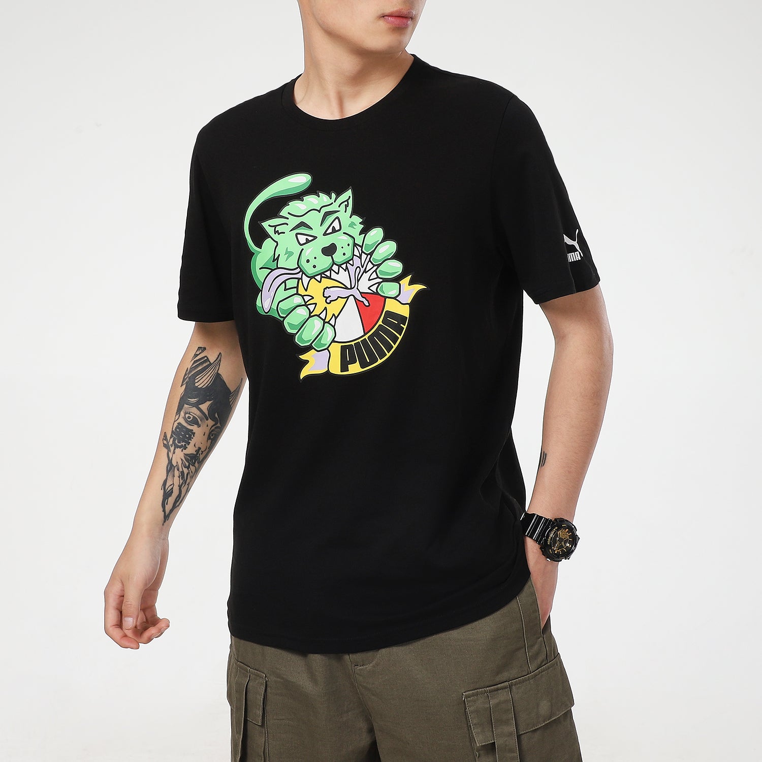 PUMA Graphic Summer T-Shirt 'Black' 532612-01