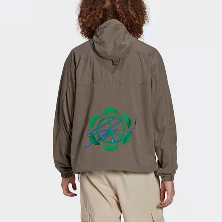 adidas x Sean Wotherspoon Hooded logo Jacket 'Brown' HI3297