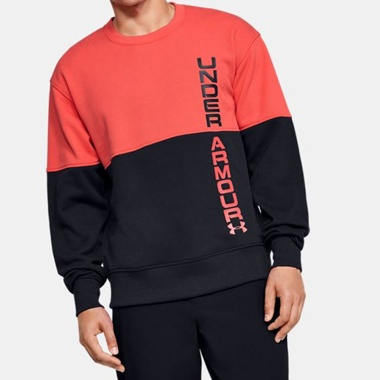 Men's Under Armour Fleece Training Sports Black Orange 1351094-001