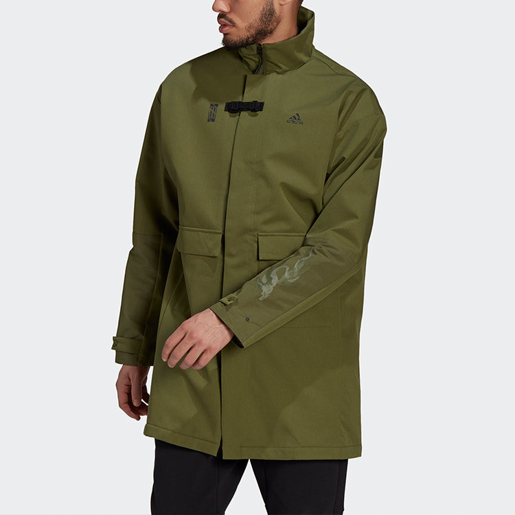 adidas Wj Jkt Long mid-length Sports Jacket Green GU1767