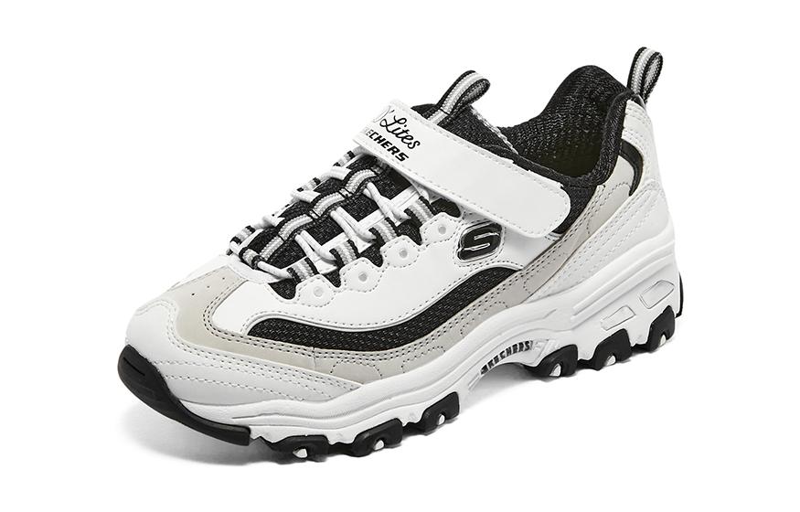 (GS) Skechers Dlites Shoes 'White Beige Black' 403825L-WLGY