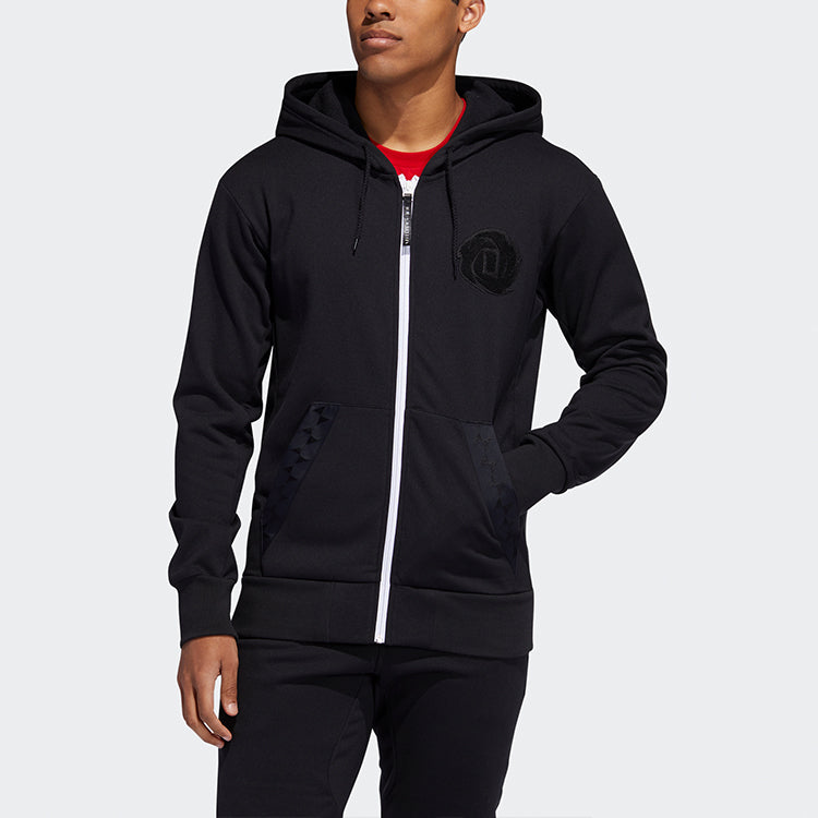 adidas Rose Wntr Hood Basketball Hooded Jacket Black EC6236
