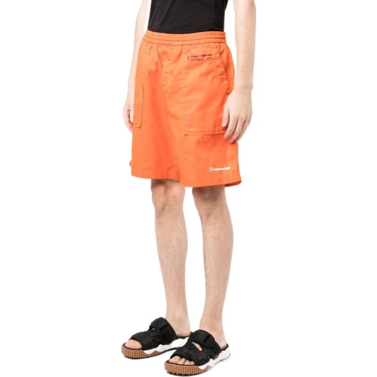 HERON PRESTON Recycled Cotton Track Shorts 'Orange' HMCL002S22FAB0012201