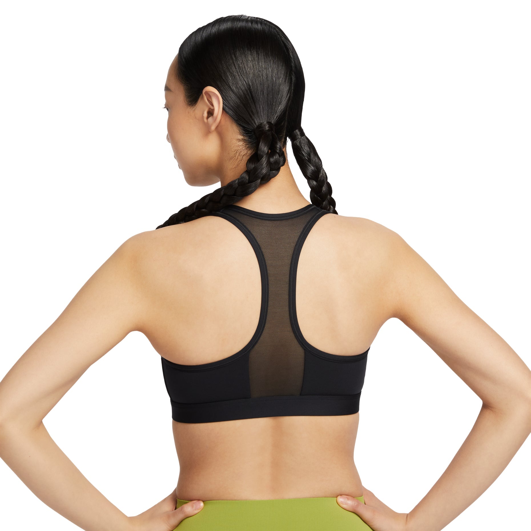 (WMNS) Nike Swoosh Front Zip Medium-Support Padded Sports Bra Asia Sizing 'Black' FN2732-010