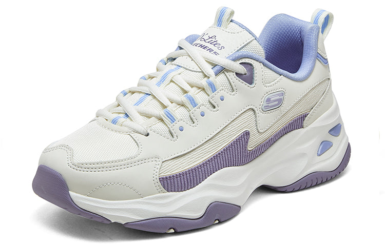 (WMNS) Skechers DLITES 1.0 'Beige Purple Blue' 896282-NTPR