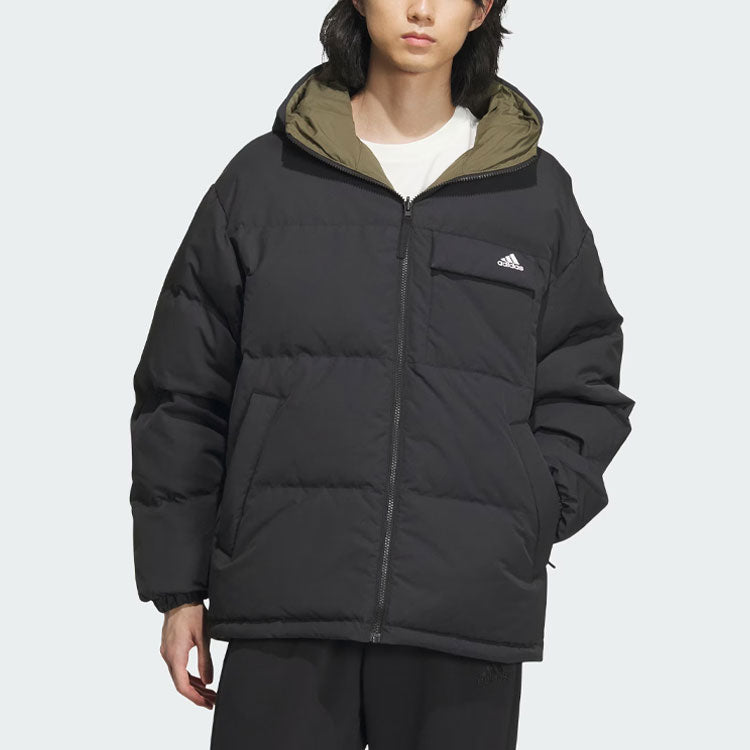 adidas Reversible Down Jacket 'Black Green' IV7569