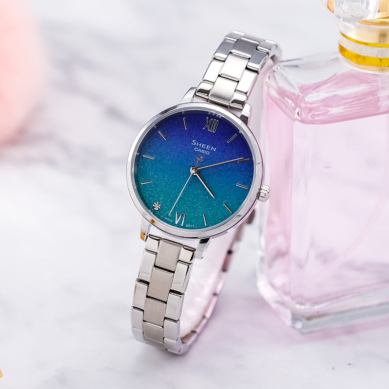 Casio Sheen Universe Starry Sky Analog Watch 'Purple Blue Silver' SHE-4548D-2AUPR