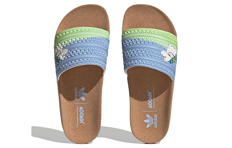 (WMNS) adidas Adilette x Moomin Cork Slide 'Blue Fusion Gum' ID4207